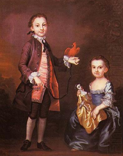 John Wollaston Portrait of Mann Page and his sister Elizabeth china oil painting image